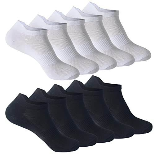 10 Pair Summer Sports Casual Solid Color Breathable Sweat Absorbing Thin Socks 笔记 Mens Cushioned Work Socks