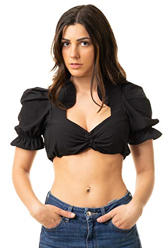 Trachtl.de Dirndlbluse - Trachtenbluse Damen SCHWARZ Karina 44 Cover