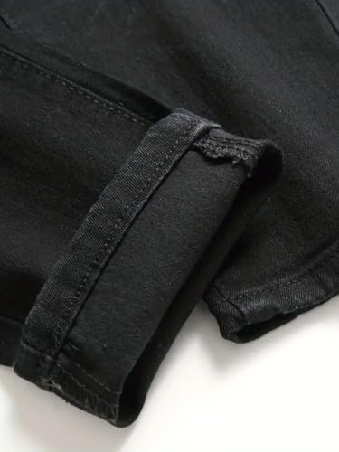 Mens Jeans Slim Fit Straight Leg Stretchy Streetwear Trendy Distressed Skinny Ripped Jeans2