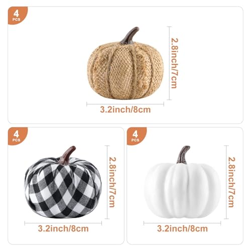 12 Pcs Fade Resistant Durable Weather Resistant Autumn Foam Pumpkins - image 7