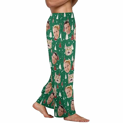 Personalized Face Photo Pajamas for Men Women Custom Christmas Face Pajama Pants Sleepwear Bottoms for Christmas Birthday2