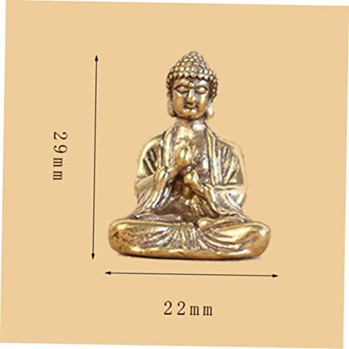 Conjunto de 12 Pequeñas Estatuas de Buda en Metal miniatura 4