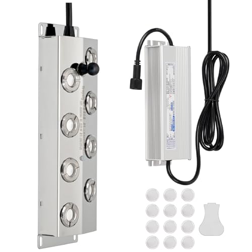 MUYIRTED 6400ml/H Brumisateur À Ultrasons 8 Têtes Humidificateur À Brouillard, Mist Maker Fogger avec Alimentation 350w Et Bouée, Atomiseur Eau pour...