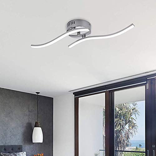 Plafonnier LED moderne blanc pour éclairage de salon et chambre - 5