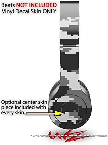 Skin Decal Wrap Works with Original Beats Solo HD Headphones WraptorCamo Digital Camo Gray Skin Only (Headphones NOT Included)