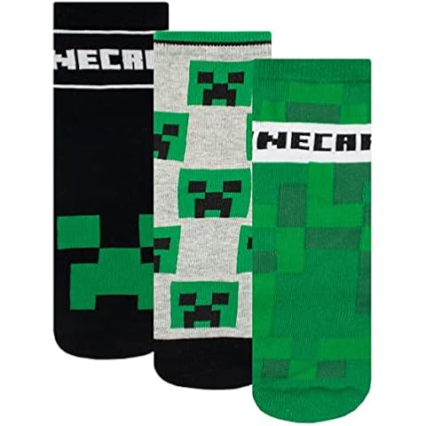 3 Pack of Minecraft Boys Socks Cover
