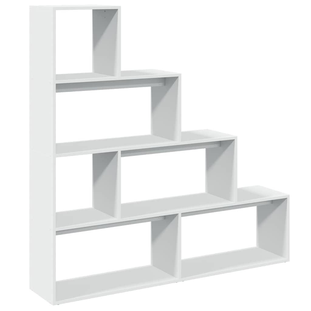 VIDAXL - Room Divider Bookcase - 4-Tier - White - 143.5 x 29 x 143.5 cm