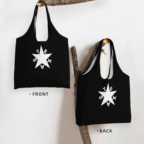 Texas De Zavala Flag Canvas Tote Bags Women'S Bag3