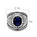 Eternal Sparkles Men's USA Navy Military Patriotic Masculine Ring Blue Stone in Silver Stainless Steel