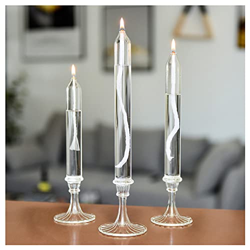 Refillable Glass Unscented Candle Set