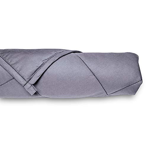 Bed Buddy Weighted Blanket 17 Lbs - Weighted Blanket Adult Sized - Heavy Blanket With Weighted Glass Beads, Grey, 17 Pounds, For Full, Queen Size, Twin Size #TOP3