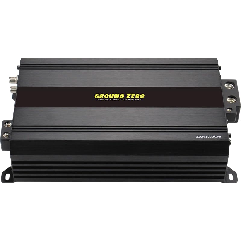 Ground Zero GZCA 3000X.M1 – Competition‑Mono‑Class‑D Verstärker 1 Ω stabil, ca. 3000 W RMS, Aktiv‑Crossover & Bass‑Boost – Class D Technologie