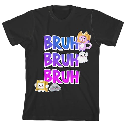 LankyBox Bruh Character Art 3-Pack Crew Neck Short Sleeve Toddler Boy's to Youth Boy's T-Shirt Set3