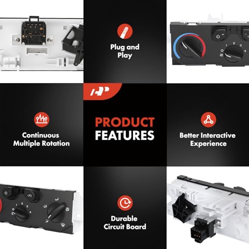 A-Premium HVAC A/C and Heater Climate Control Panel Module Compatible with Chevrolet Colorado 2004-2012 & GMC Canyon 2004-2012 & Isuzu i-280/i-350 2006, i-290/ i-370 2007-2008 - Thumbnail 7