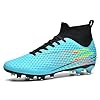 GODLARK Mens Soccer Cleats Womens Indoor Soccer Shoes Wide Baseball Turf Shoes Adult Youth Rugby Shoes Big Boys Small Spikes AG TF Football Boots (777 Yue AG_46)