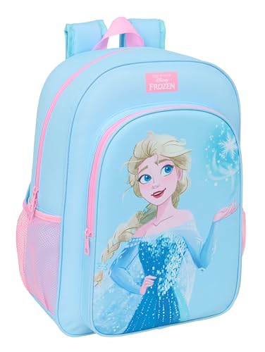 FROZEN Mochila escolar para crianças, mochila infantil, adaptável a carro, ideal para crianças na idade escolar, confortável e versátil, qualidade e resistência, 33 x 14 x 42 cm