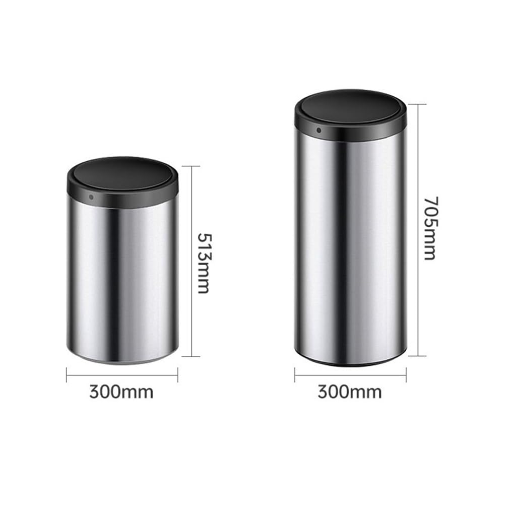 Intelligent Trash Can Induction Stainless Steel Household Living Room Kitchen Office Hotel(51.3 * 30CM)