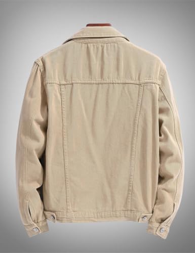Image of Mens Classic Slim Fit Trucker Jean Denim Jacket Coat