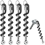 4PCS Corkscrew Spiral, Multi Tool Corkscrew Keychain Red Wine Bottle Hinged Opener Portable Keychain Black Stainless Steel Wine Beer Bottle Opener Kitchen Accessories