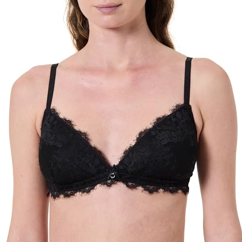 Emporio Armani Woman's Eternal LACE Padded Triangle Bra Black S
