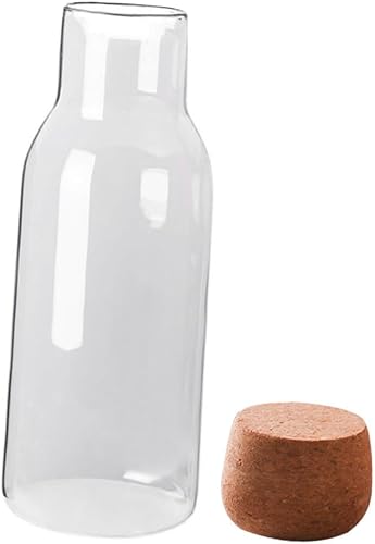 Angoily Botella de jugo Jarra de agua de vidrio Jarra de agua fría caliente Jarra de bebidas Jarra de bebidas de leche Jarra de bebidas frías Jarra