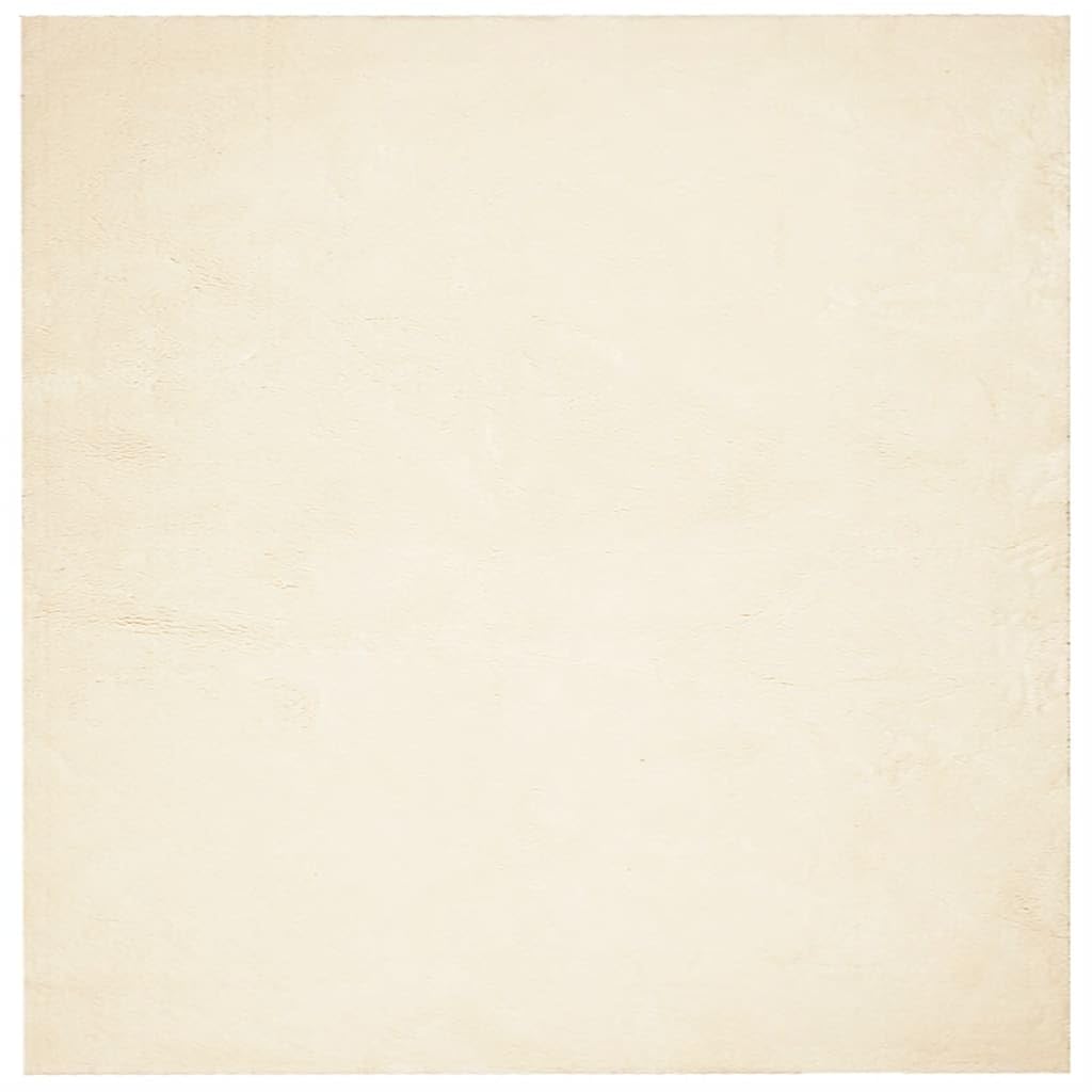 Tapis shaggy crème rond de 120 cm idéal pour habiller un bureau ou un couloir