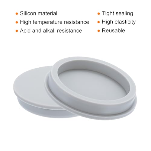 Image of MECCANIXITY High Temp Silicone Plug Mount Dia 116.5mm /4.59 Inch T Shaped Rubber Stopper Hole Plug for Powder Coating Plating Waterproof Sealing Grey Pack of 1(OD 125mm /4.92 Inch)
