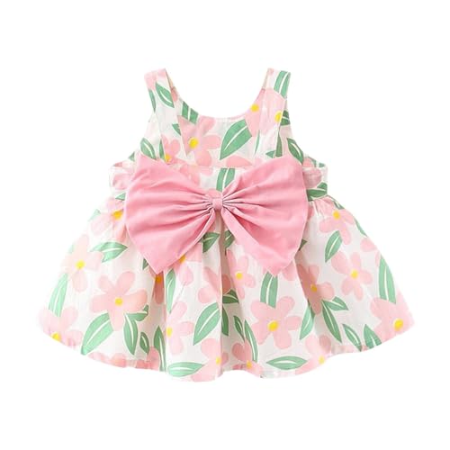 Kleid Baby Mädchen Strapskleid Ärmellos A-Linie Schleife...