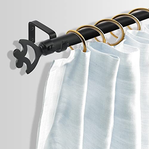 Image of FAPBADRI Curtain Rod /Pipe Heavy Quality Mild Steel for Home /office door, window, shower, 1 inch diameter (25mm), Color - Black, Length - 60 inches (5 feet), 2 Pipes