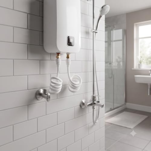 Image of JAGGER JCP2211 PTMT Connection Pipe | Hot & Cold Water Inlet Hose for Wash Basin, Geyser, Kitchen Sink & Flush Tank | Flexible Leak-Proof & Rust Free - Pack of 2 (18 INCH [ PTMT ])
