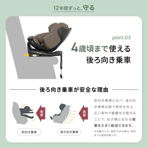 MAXI-COSI(マキシコシ) EMERALD 360 PRO AUTHENTIC BLACK QNY8621671110 の商品画像 11