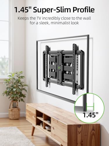 Image of USX MOUNT Ultra Slim TV Wall Mount for Most 37-90 inch Television, Full Motion TV Mount Dual Swivel Articulating Tilt 6 Arms, Up to 120lbs, VESA 600x400mm, Max 16 inch Wood Studs, XML612-K