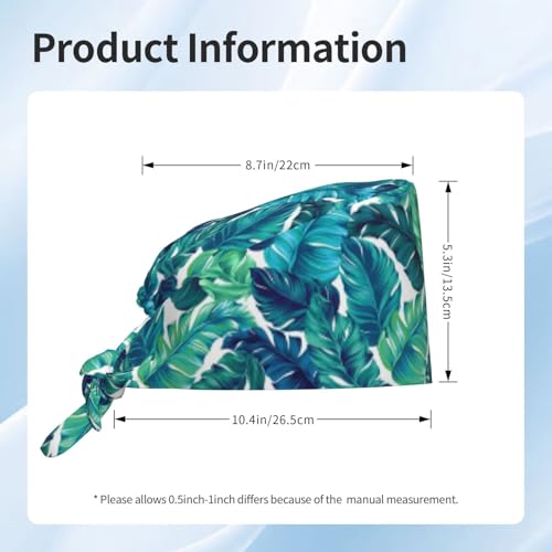 Image of Adjustable Working Cap Breathable Unisex Women Men Elastic Bandage Tie Back Hats Scrub Nursing Doctor Surgeon Cap