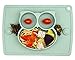 Baby Teller Schüssel Mini Silikon Tischset für Baby Kleinkinder und Kinder Tragbar Teller Baby Rutschfest Babyteller Tischset Abwaschbar für Spülmaschine, Mikrowelle (Matcha Eule)