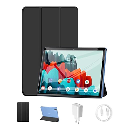 Tablet 10.1 Pulgadas Android 11 Tableta con 4 GB RAM + 64 GB ROM, SD/TF 128 GB, Quad-Core 5G WiFi, 6000mAh Batería, 2 MP + 5 MP, Pantalla HD IPS, GMS, con Funda, Azul