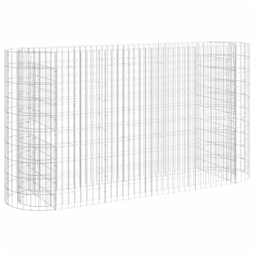 Lit surélevé à gabion structure durable en acier抗-corrosion 190x50 cm