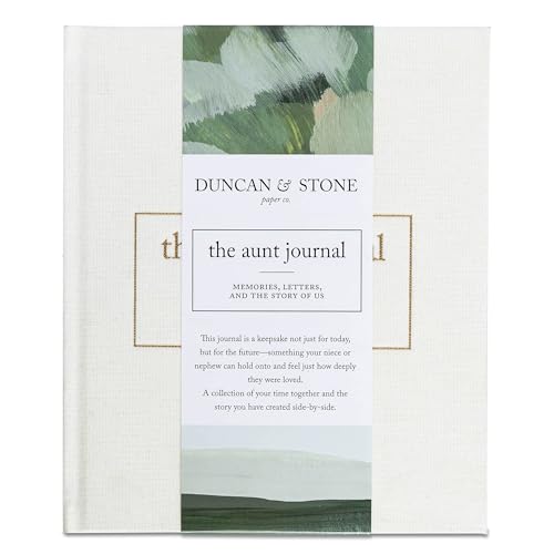 DUNCAN & STONE PAPER CO. Aunt Story Journal - Elegant Linen Hardcover Tell Me Your Story Aunt...