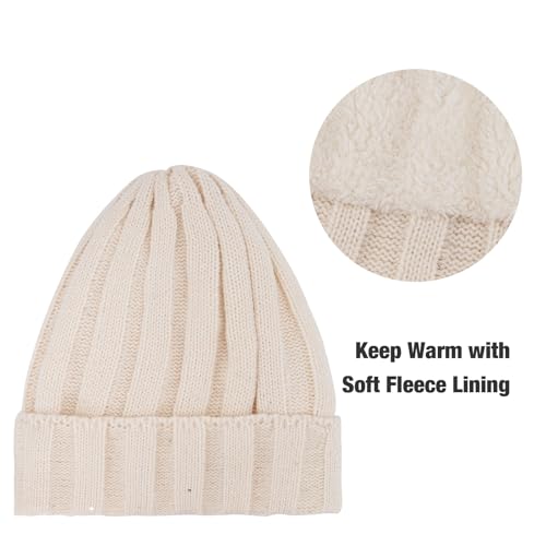 Womens Sparkly Winter Knit Fleece Lined Beanie Hat Touchscreen Gloves Long Scarf Set Gifts for Women2