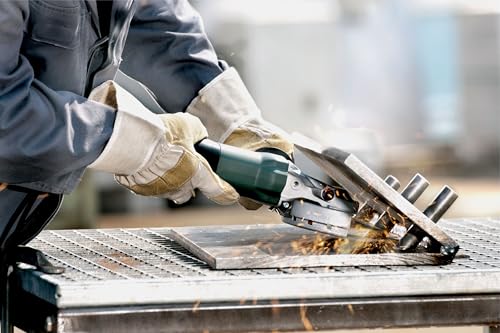 Meuleuse d'angle Metabo tête plate pour rénover les structures acier
