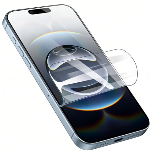 Acoweous Protector de Pantalla para iPhone 17e /16e, Lámina de Hidrogel Transparente de Alta Definición con Protección Antiarañazos y Aplicación sin Burbujas, 2 unidades