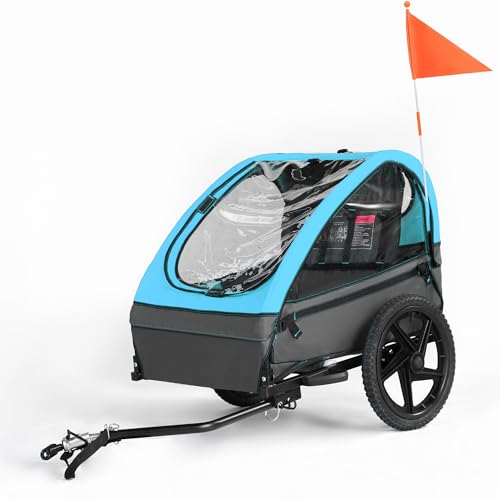 Fiximaster Kinderfahrradanhänger, Fahrradanhänger für 1-2 Kinder, Ergonomischer Sitz, Einfache Montage, Faltbar, Mit Luftreifen und Aufbewahrungstaschen Fiximaster Kinderfahrradanhänger, Fahrradanhänger für 1-2 Kinder, Ergonomischer Sitz, Einfache Montage, Faltbar, Mit Luftreifen und Aufbewahrungstaschen