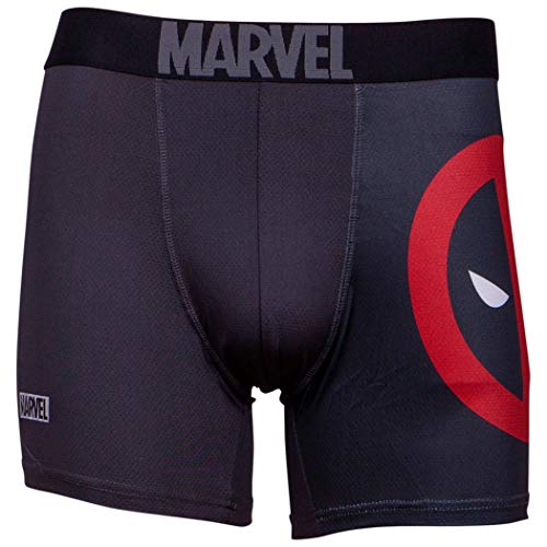 Deadpool Performance Mesh Underwear Boxer Briefs 3-Pair Pack (Medium (32-34)) Black2