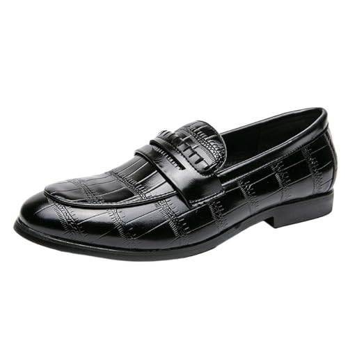 Men Loafers Split Leather Breathable Slip On Casual Shoes Black Dress Walking Flats Soft Comfort Summer