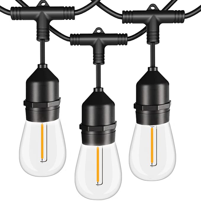 Photo 1 of *USED/DOESNT WORK/SEE NOTES* LONIUTO 200FT Dimmable Outdoor String Lights LED 50 Hanging Sockets with 55 x Shatterproof LED Bulb Party Lights, Waterproof