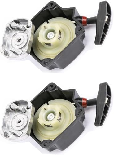 StarRing 1/2 piezas de arranque de retroceso, repuesto de retroceso para desbrozadora de 49 cc y 52 cc, recortadora, arranque y trinquete para varias desbrozadoras, cortacésped de 66 mm (2 unidades)