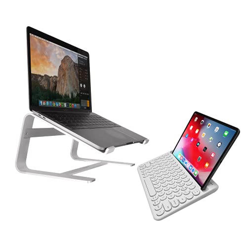 Macally Compact Bluetooth Keyboard and an Ergonomic Laptop Stand, Upgrade Your Workspace!
