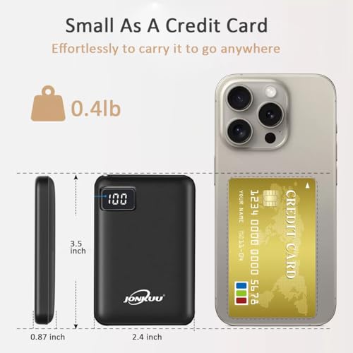 Jonkuu YYOJ Small Portable Phone Charger 10000Mah Quick Charge 5V/2.4 A Heated Vest/Jacket Battery Packs Dual Usb Lcd Display Power Bank thumb #4