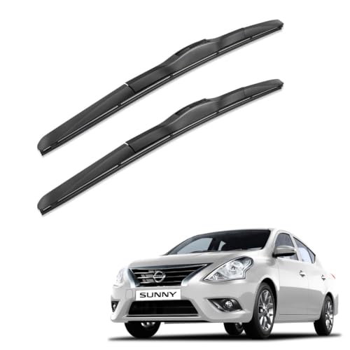 Image of Oshotto Frameless (O.E.M Type) Wiper Blades Compatible with Nissan Sunny (21 inch / 14 inch)