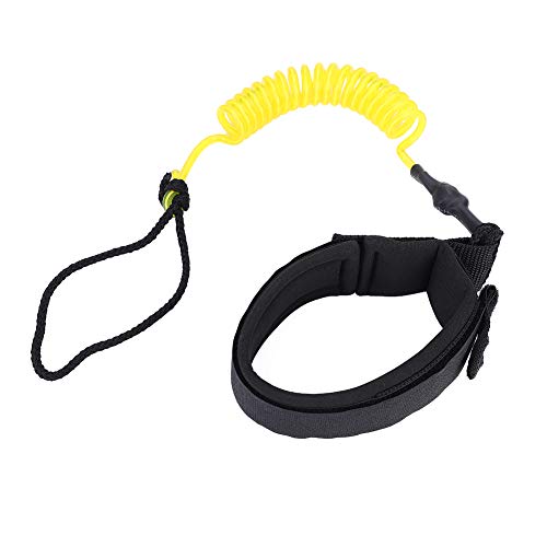 Stand Up Paddling Board Spray Leash Leash Strong PU Cable Comfortable Ankle Straps Suitable for Surfboard Blue (Yellow)