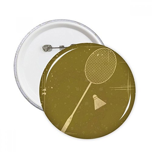 Badge bouton badminton XL rond pour customiser un vêtement triste en couleur